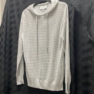 Grey knit hoodie